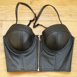 Charlotte Russe Faux Leather Crop Top